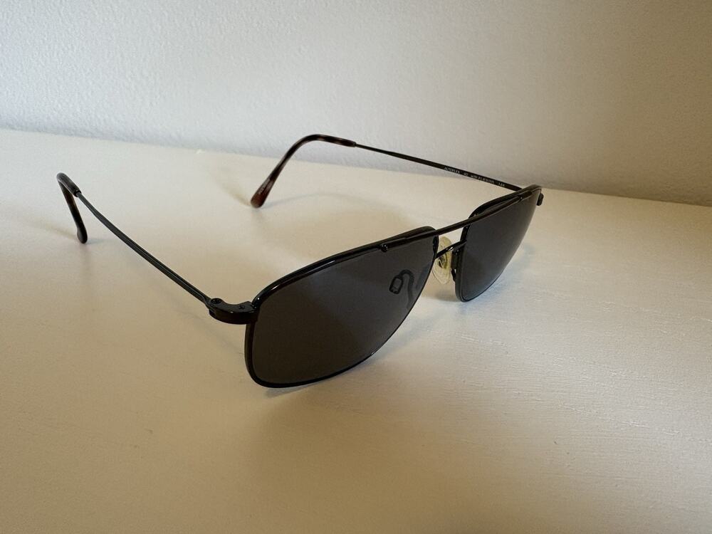 Flexon Autoflex 40 Aviator Sunglasses Dark Gray Metal Frames Vintage